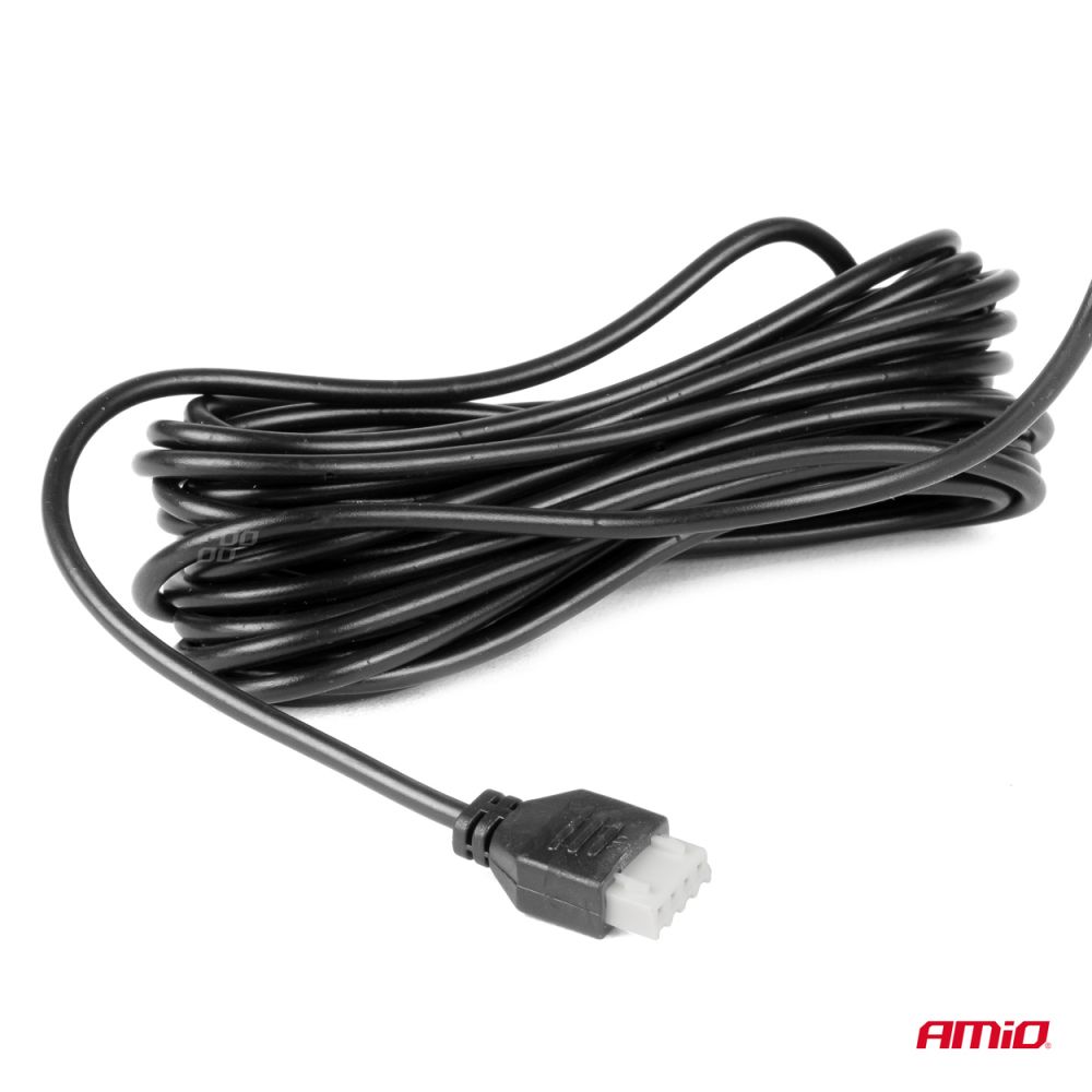 Amio - ΣΥΣΤΗΜΑ ΠΑΡΚΑΡΙΣΜΑΤΟΣ 12V ΜΕ 4 ΑΙΣΘΗΤΗΡΕΣ ΣΕ MAYΡΟ ΧΡΩΜΑ ΕΣΩΤΕΡΙΚΗΣ ΤΟΠΟΘΕΤΗΣΗΣ 16,5mm ΜΕ BUZZER (ΗΧΟ) ΚΑΙ ΟΘΟΝΗ LED 3D - 1 τεμ. (03190/AM)