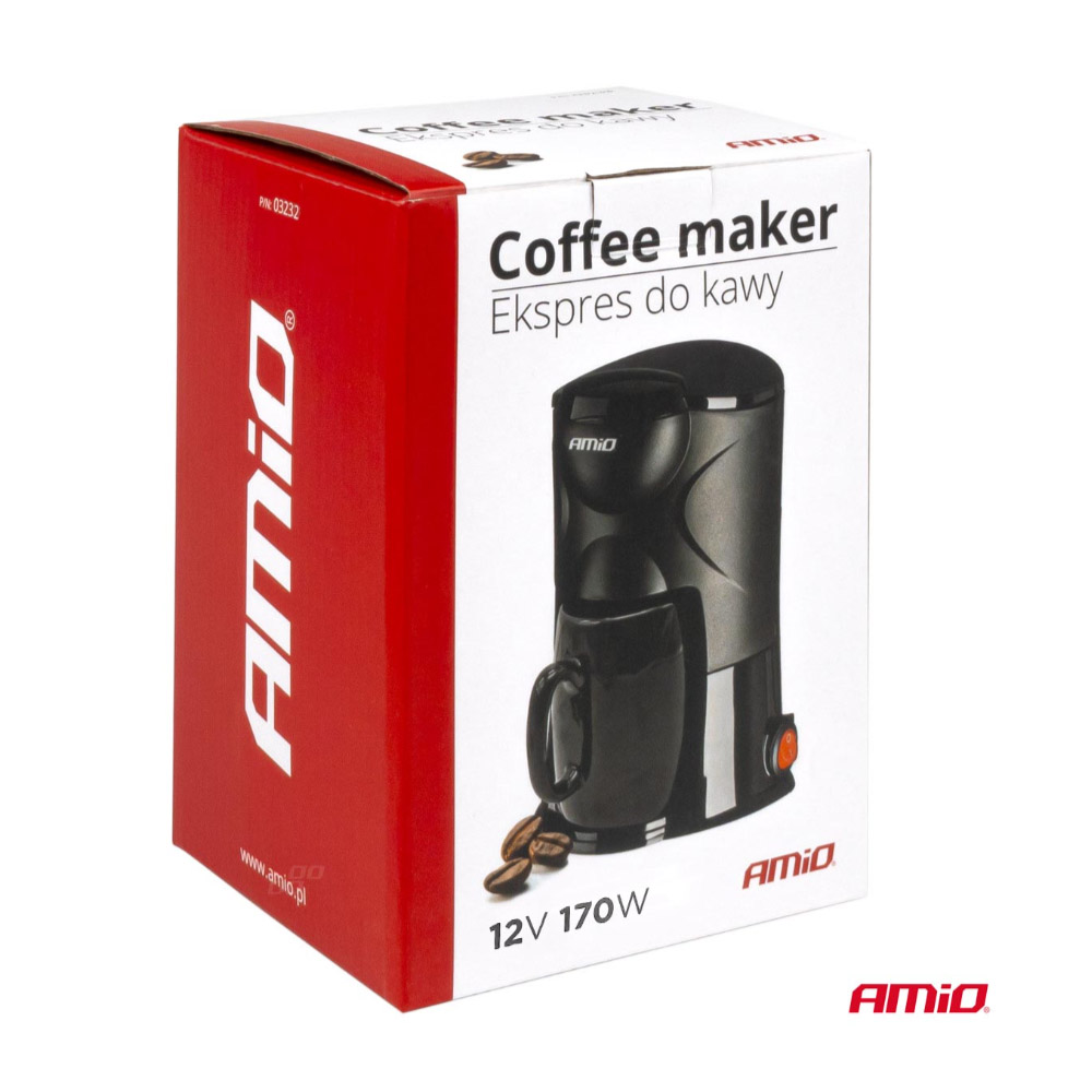 Amio - ΚΑΦΕΤΙΕΡΑ ΦΙΛΤΡΟΥ ΓΙΑ ΓΑΛΛΙΚΟ ΚΑΦΕ 12V 250W 150ML - 1 TEM. (03232/AM)