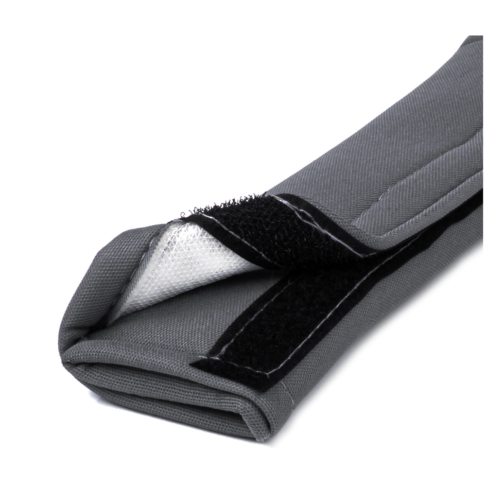 Amio - ΜΑΞΙΛΑΡΑΚΙΑ ΖΩΝΗΣ ΣΕ ΓΚΡΙ ΣΚΟΥΡΟ ΧΡΩΜΑ ΜΕ VELCRO 22x6cm - 2 ΤΕΜ. (03290/AM)