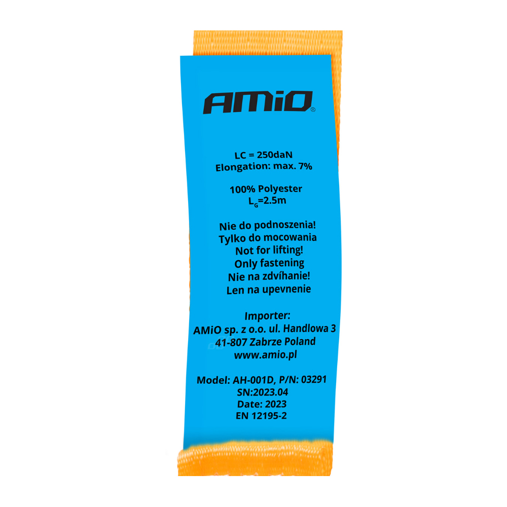 Amio - ΙΜΑΝΤΑΣ ΔΕΣΙΜΑΤΟΣ 25mm/250cm ΠΟΡΤΟΚΑΛΙ - 1 ΤΕΜ. (03291/AM)