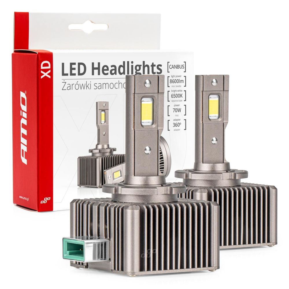 Amio - ΛΑΜΠΕΣ LED D3S 9>16V 70W 6.500K 8600lm (ΜΕ ΨΥΚΤΡΑ) XD SERIES - 2 ΤΕΜ. (03312/AM)