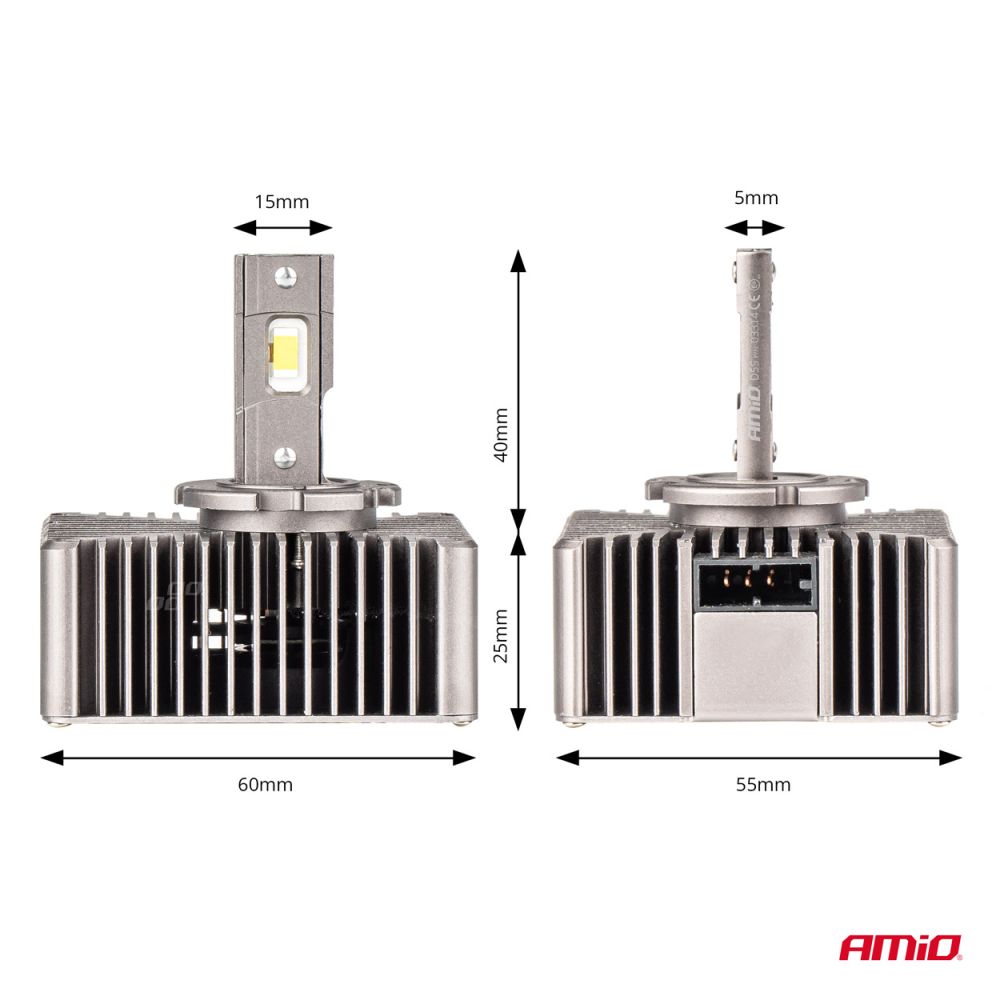 Amio - ΛΑΜΠΕΣ LED D5S 9>16V 70W 6.500K 8600lm (ΜΕ ΨΥΚΤΡΑ) XD SERIES - 2 ΤΕΜ. (03314/AM)