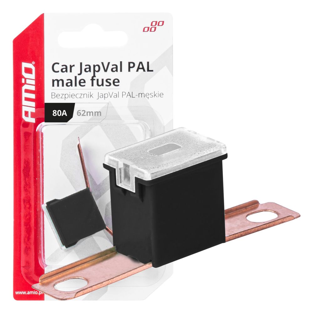 Amio - ΑΣΦΑΛΕΙΑ JapVal PAL ΑΡΣΕΝΙΚΗ 62mm 80A ΣΕ ΜΑΥΡΟ ΧΡΩΜΑ - 1 Τεμ. (03432/AM)