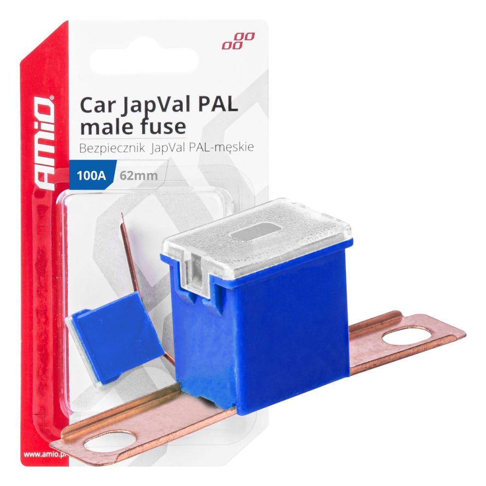 Amio - ΑΣΦΑΛΕΙΑ JapVal PAL ΑΡΣΕΝΙΚΗ 62mm 100A ΣΕ ΜΠΛΕ ΧΡΩΜΑ - 1 Τεμ. (03433/AM)