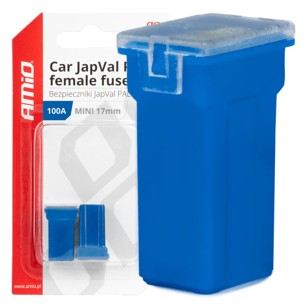 Amio - ΑΣΦΑΛΕΙΕΣ JapVal PAL ΜΙΝΙ 17mm ΘΗΛΥΚΕΣ 100A ΣΕ ΜΠΛΕ ΧΡΩΜΑ - 2 Τεμ. (03450/AM)