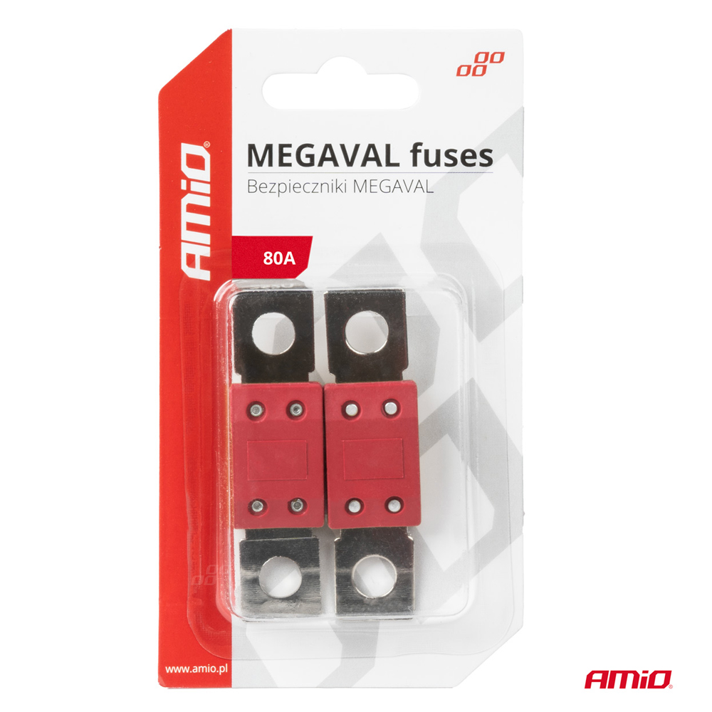 Amio - ΑΣΦΑΛΕΙΕΣ MEGAVAL 80A - 2 Τεμ. (03462/AM)