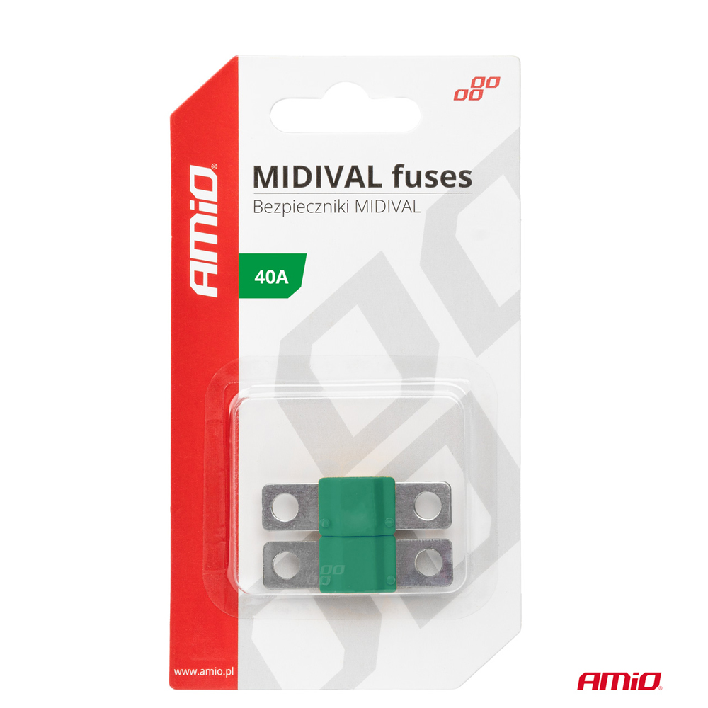 Amio - ΑΣΦΑΛΕΙΕΣ MIDIVAL 40A - 2 Τεμ. (03474/AM)