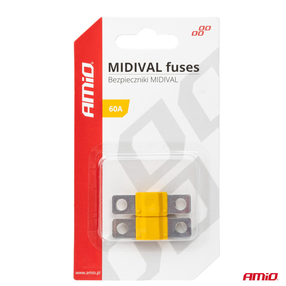 Amio - ΑΣΦΑΛΕΙΕΣ MIDIVAL 60A - 2 Τεμ. (03476/AM)