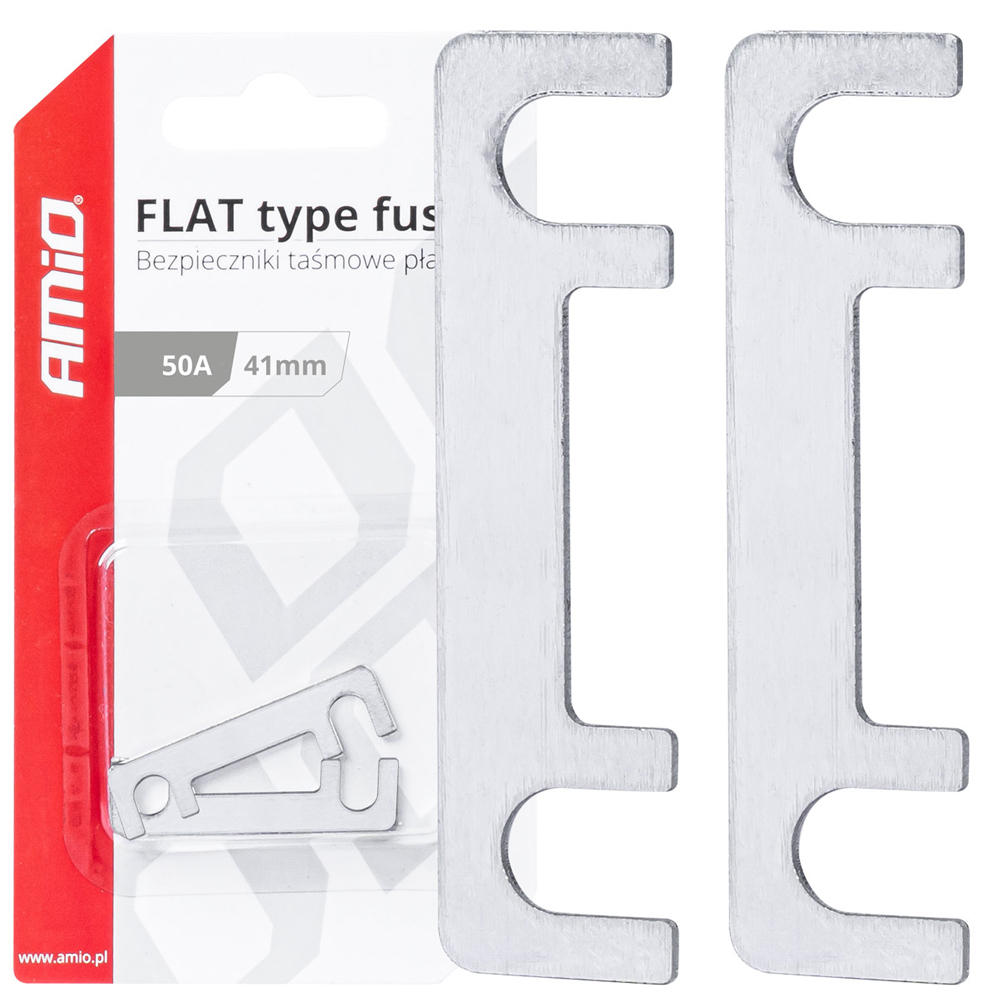 Amio - ΑΣΦΑΛΕΙΕΣ FLAT 41mm 50A - 2 Τεμ. (03491/AM)