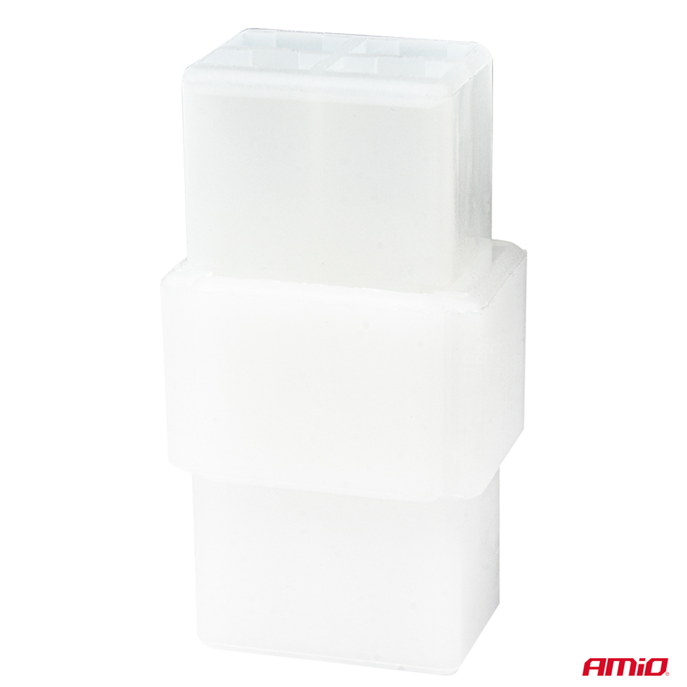 Amio - ΦΙΣΑ ΣΥΝΔΕΣΗΣ ΚΑΛΩΔΙΩΝ 4 ΥΠΟΔΟΧΩΝ ΜΕ ΠΛΑΣΤΙΚΟ ΚΟΥΜΠΩΜΑ - 1 σετ. (03514/AM)