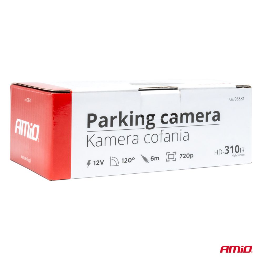 Amio - ΚΑΜΕΡΑ ΟΠΙΣΘΟΠΟΡΕΙΑΣ 12V LED ΜΕ NYΧΤΕΡΙΝΗ ΛΗΨΗ ΒΙΔΩΤΗ HD-310 IR - 1 TEM. (03531/AM)