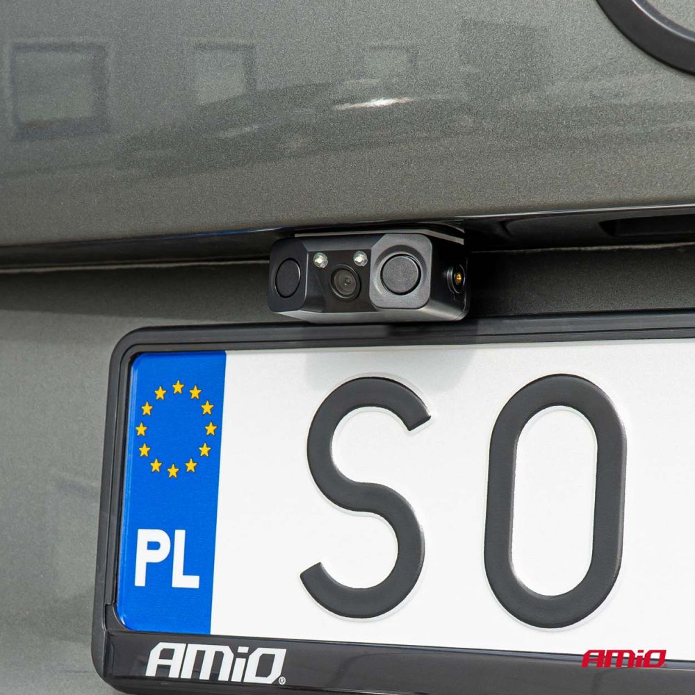 Amio - ΚΑΜΕΡΑ ΟΠΙΣΘΟΠΟΡΕΙΑΣ 12V ΜΕ ΑΙΣΘΗΤΗΡΑ ΣΤΑΘΜΕΥΣΗΣ/ ΒΟΜΒΗΤΗ ΗΧΟΥ ΚΑΙ ΦΩΣ LED ΓΙΑ ΝΥΧΤΕΡΙΝΗ ΛΗΨΗ 720pHD - 1 TEM. (03541/AM)