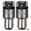 Amio - ΛΑΜΠΑΚΙΑ P21/5W BAY15d 12/24V 6.000K 2xSMD LED FULL CAN-BUS ΚΟΚΚΙΝΟ PRO SERIES - 2 Τεμ. (03596/AM)