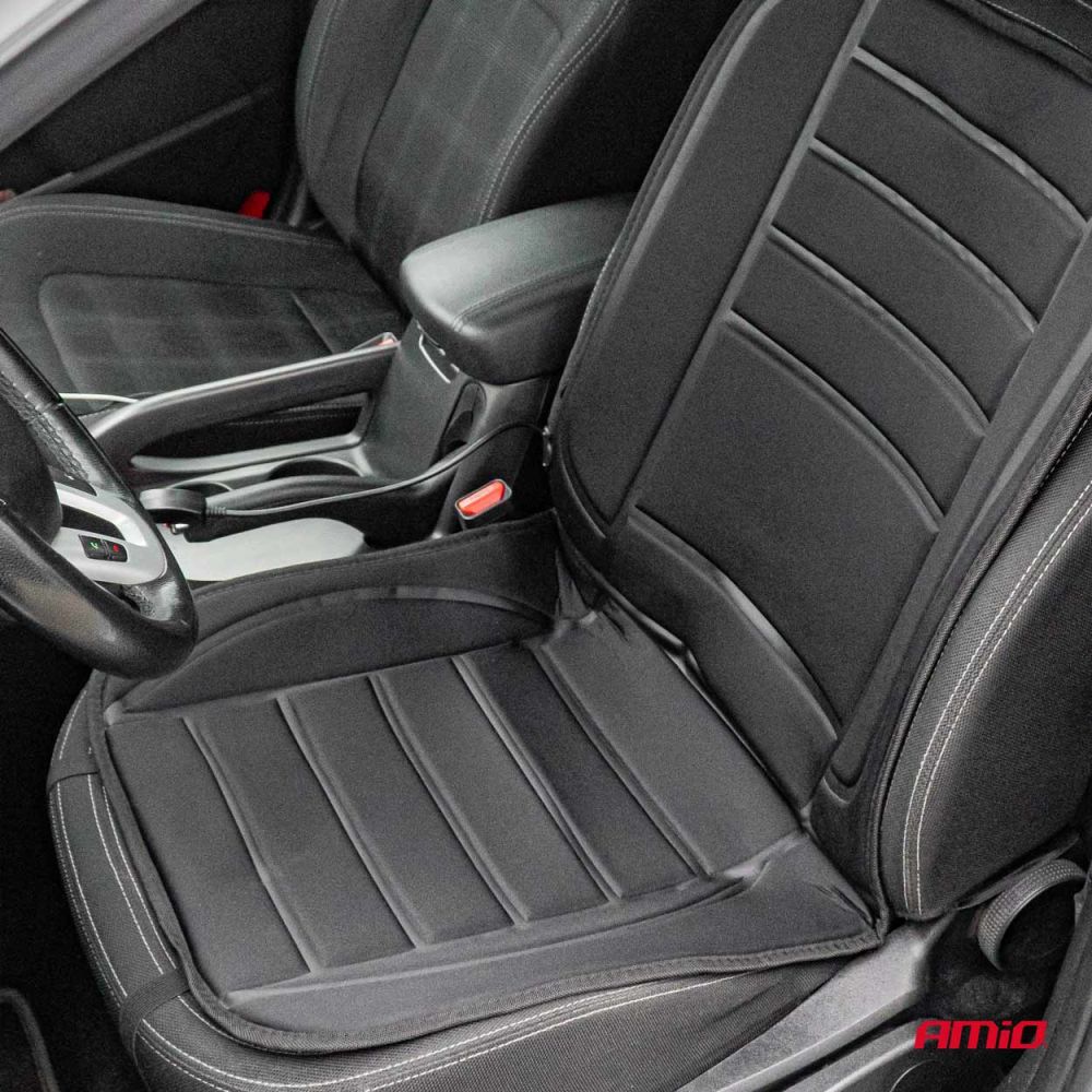 Amio - ΠΛΑΤΟΚΑΘΙΣΜΑ ΘΕΡΜΑΙΝΟΜΕΝΟ 12V 98x50cm ΑΦΡΩΔΕΣ ΥΛΙΚΟ ΚΑΙ ΥΦΑΣΜΑ ΜΑΥΡΟ - 1 ΤΕΜ. (03624/AM)