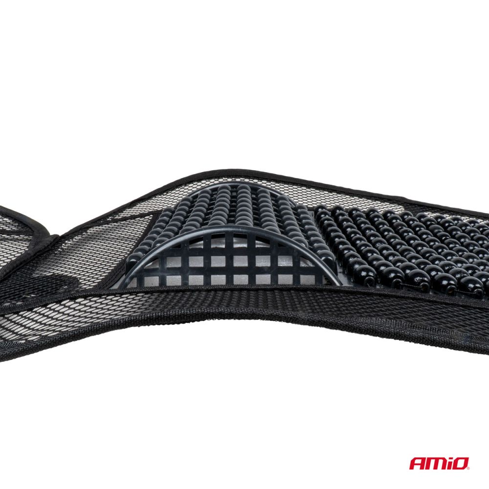 Amio - ΠΛΑΤΟΚΑΘΙΣΜΑ ΜΕ ΧΑΝΤΡΕΣ ΚΑΙ ΜΑΞΙΛΑΡΑΚΙ ΜΕΣΗΣ ΜΕ ΔΙΑΠΝΕΟΝ ΥΦΑΣΜΑ 98x49cm ΜΑΥΡΟ - 1 Τεμ. (03645/AM)