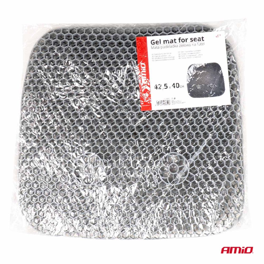 Amio - ΜΑΞΙΛΑΡΙ ΚΑΘΙΣΜΑΤΟΣ ΠΛΑΣΤΙΚΟ/GEL 42x40x5cm ΓΚΡΙ ΧΡΩΜΑ - 1 Τεμ. (03651/AM)
