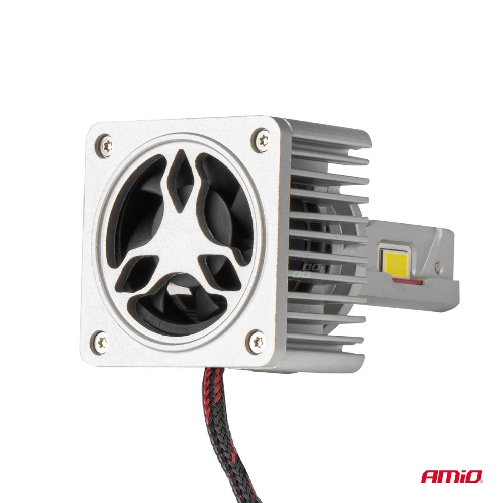 Amio - ΛΑΜΠΕΣ LED D3S/D5R/D8S 12/24V 6000K 9.000lm 50W X ALL IN ONE SERIES CAN-BUS (ΜΕ ΑΝΕΜΙΣΤΗΡΑΚΙ) - 2 ΤΕΜ. (03669/AM)