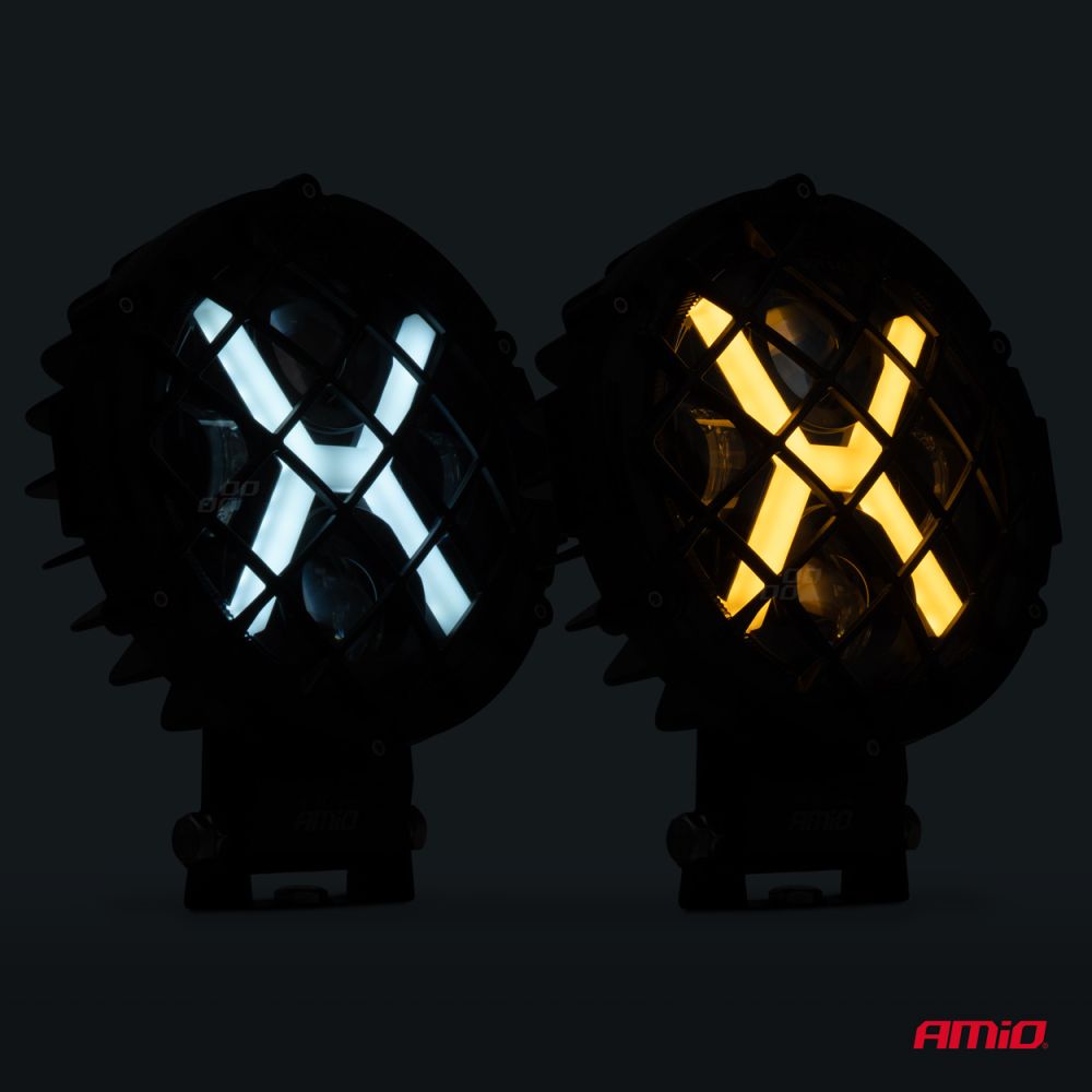 Amio - ΠΡΟΒΟΛΕΑΣ ΕΡΓΑΣΙΑΣ ΣΤΡΟΓΓΥΛΟΣ X-LIGHT 5.500lm 9>36V 60W 6.000K 9 led Φ170x170x65mm 4 ΧΡΗΣΕΩΝ - 1 ΤΕΜ. (03698/AM)