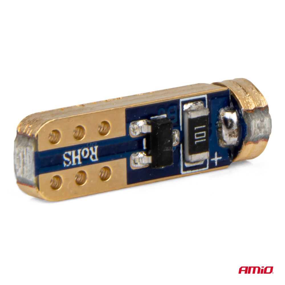 Amio - ΛΑΜΠΑΚΙΑ T5 W1W 12V 1SMD LED ΜΠΛΕ - 2 ΤΕΜ. (03728/AM)