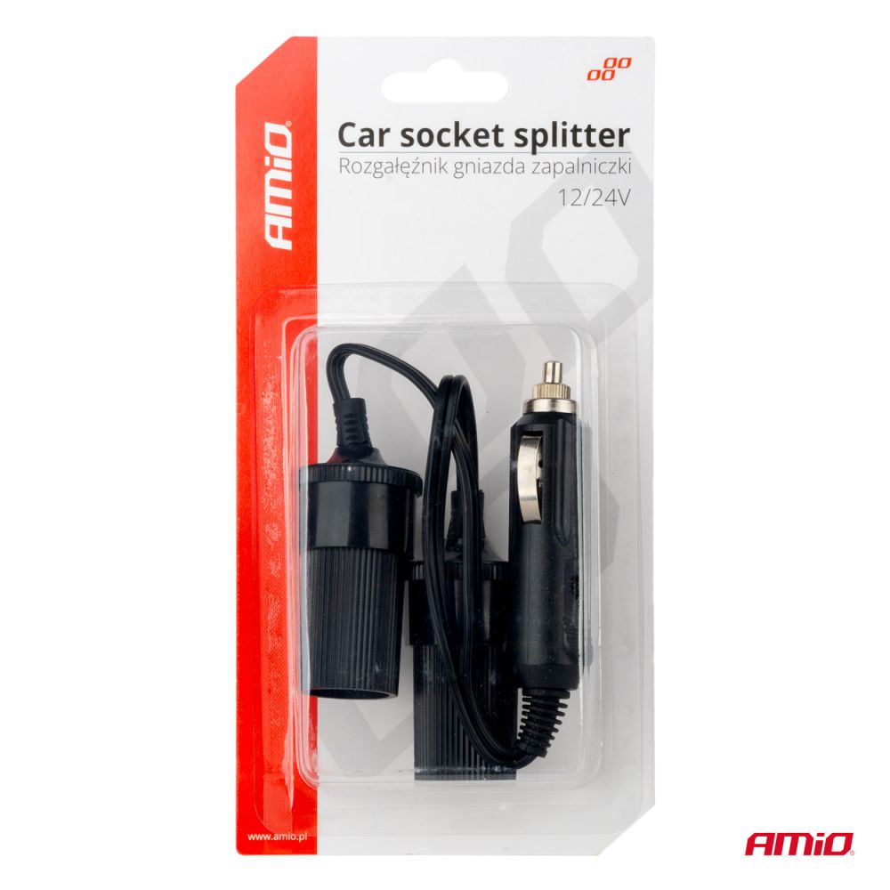 Amio - ΑΝΤΑΠΤΟΡΑΣ ΑΝΑΠΤΗΡΑ ΔΙΠΛΟΣ ΜΕ ΚΑΛΩΔΙΟ 12/24V - 1 τεμ. (03801/AM)