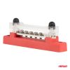 Amio - ΜΠΑΡΑ ΚΑΛΩΔΙΩΝ / ΤΕΡΜΑΤΙΚΟ 6 ΘΕΣΕΩΝ max 48V​ ΚΟΚΚΙΝΟ - 1 Τεμ. (03810/AM)