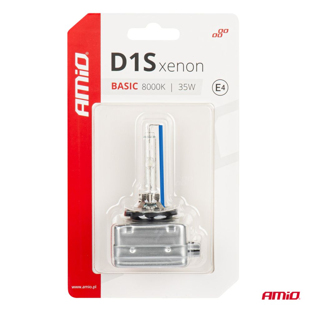 Amio - ΑΝΤΑΛΛΑΚΤΙΚΗ ΛΑΜΠΑ ΧΕΝΟΝ BASIC D1S 12V 8.000k 35W BLISTER CARD - 1 ΤΕΜ. (03865/AM)