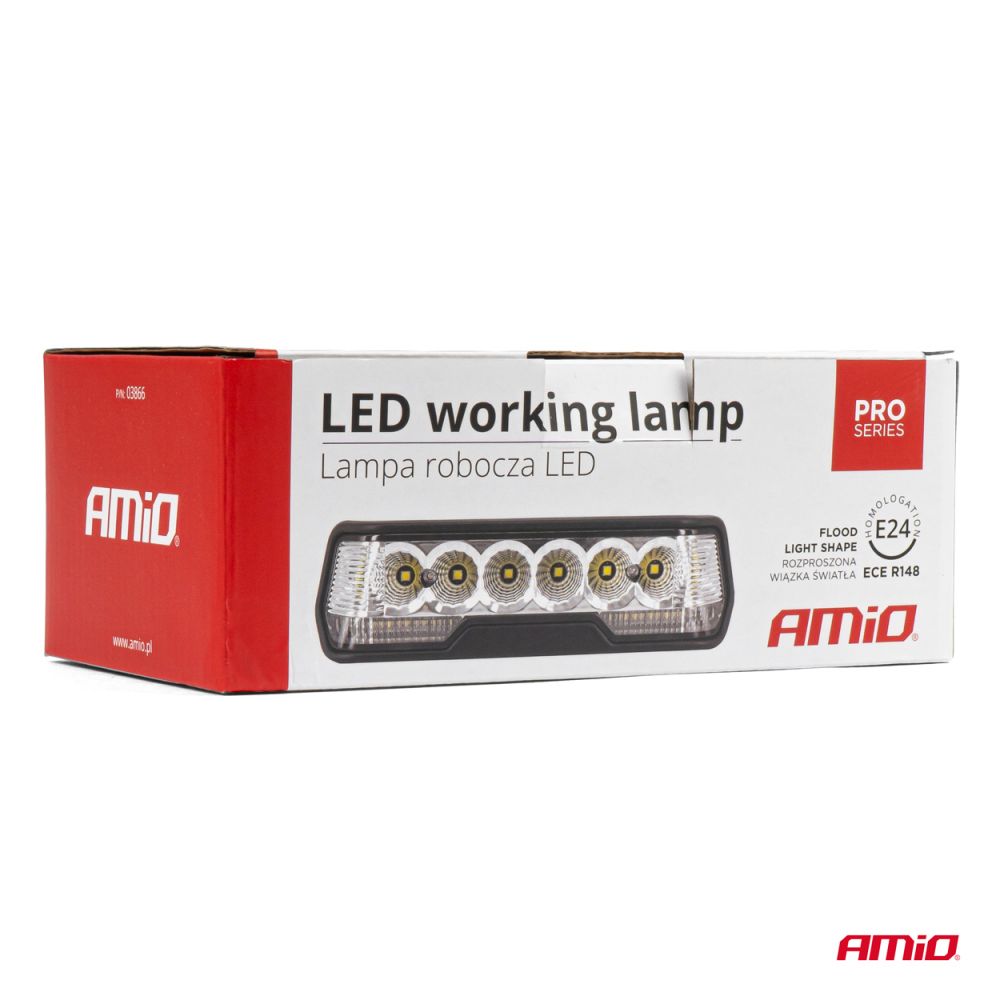 Amio - ΠΡΟΒΟΛΕΑΣ ΟΔΗΓΗΣΗΣ ΣΤΡΟΓΓΥΛΟΣ IP67 3600lm 10-30V - 41W - 6000K - 9 LED - 146x146x82mm - 1 ΤΕΜ. (03869/AM)