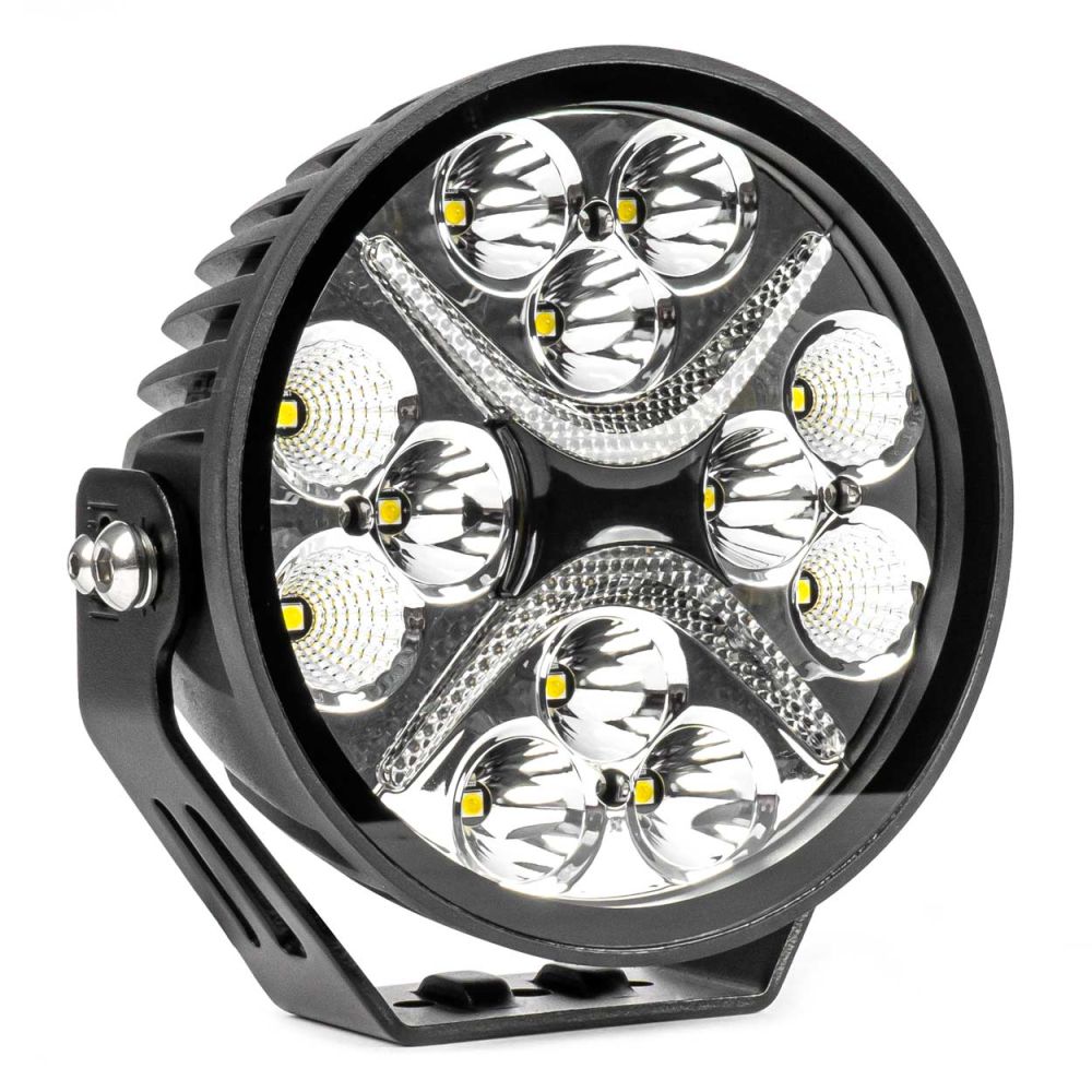 Amio - ΠΡΟΒΟΛΕΑΣ ΟΔΗΓΗΣΗΣ ΣΤΡΟΓΓΥΛΟΣ LED PRO IP67 7200lm 10-30V - 54W - 6000K - 12 LED - 140x140x61mm - 1 ΤΕΜ. (03870/AM)