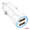Amio - ΦΟΡΤΙΣΤΗΣ ΑΝΑΠΤΗΡΑ 12/24V ΜΕ 2 ΘΥΡΕΣ 2xUSB 10.5W 5V/2.1A ΛΕΥΚΟΣ - 1 Τεμ. (03879/AM)