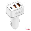 Amio - ΦΟΡΤΙΣΤΗΣ ΑΝΑΠΤΗΡΑ 12/24V ΜΕ 3 ΘΥΡΕΣ USB-C+2xUSB 32W 5V/3AQC ΤΑΧΕΙΑΣ ΦΟΡΤΙΣΗΣ ΛΕΥΚΟΣ - 1 ΤΕΜ. (03890/AM)