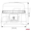 Amio - ΦΑΡΟΣ 12/24V ΠΟΡΤΟΚΑΛΙ 36xSMD LED ΜΑΓΝΗΤΙΚΟΣ ΕΠΑΝΑΦΟΡΤΙΖΟΜΕΝΟΣ ΑΣΥΡΜΑΤΟΣ R65 R10 IP66 123x110mm - 1 ΤΕΜ. (03931/AM)