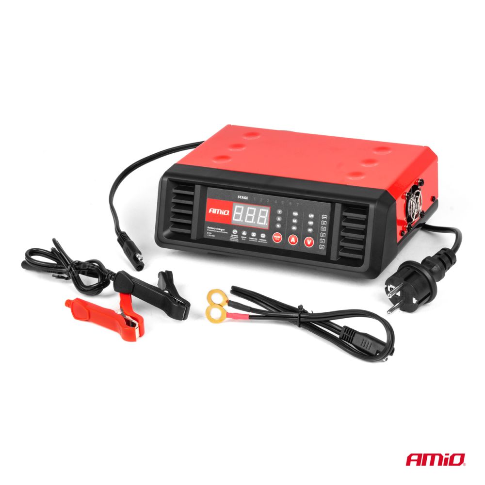 Amio - ΦΟΡΤΙΣΤΗΣ ΜΠΑΤΑΡΙΑΣ 6/12V max10A ΨΗΦΙΑΚΟΣ - 1 τεμ. (04056/AM)