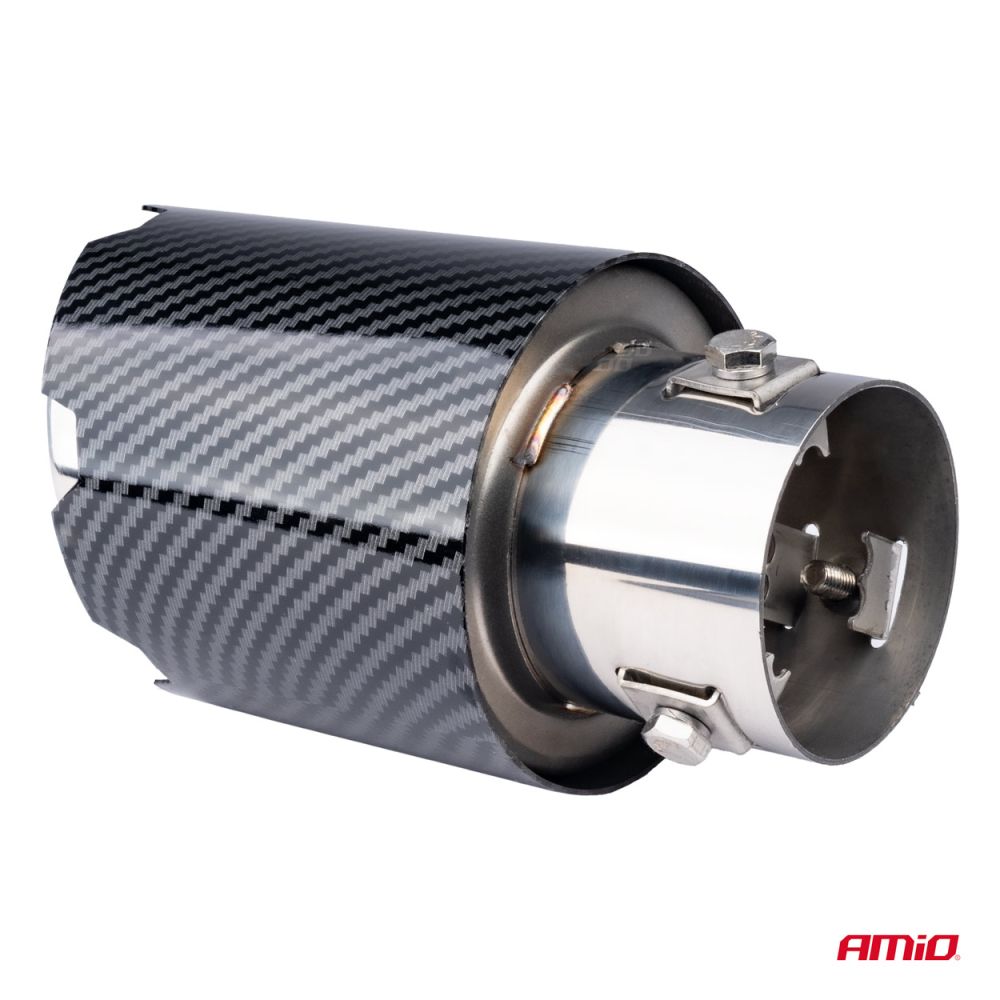 Amio - ΑΚΡΟ (ΜΠΟΥΚΑ) ΕΞΑΤΜΙΣΗΣ MT-028C AKR ΧΡΩΜΙΟ/CARBON Φ43>56 155x89mm - 1 ΤΕΜ. (04065/AM)