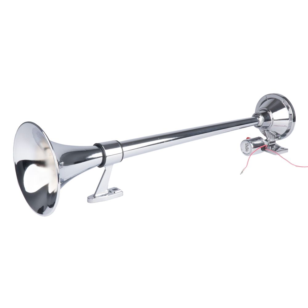 Amio - ΚΟΡΝΑ ΠΝΕΥΜΑΤΙΚΗ ΜΟΝΗ 12/24V 150dB ΜΗΚΟΣ:64 cm ΧΡΩΜΙΟ - 1 ΤΕΜ. (04076/AM)