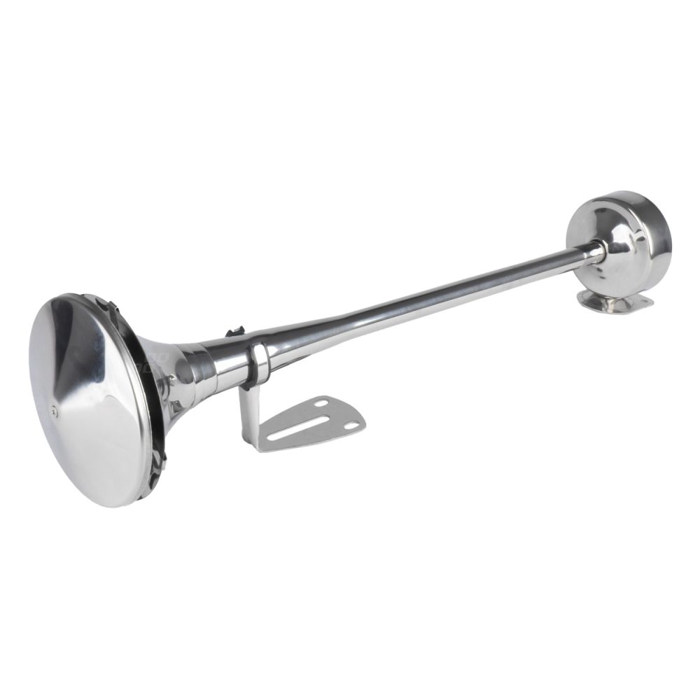 Amio - ΚΟΡΝΑ ΠΝΕΥΜΑΤΙΚΗ ΜΟΝΗ 12/24V 115dB HIGH TONE ΜΗΚΟΣ:520mm ΧΡΩΜΙΟ - 1 ΤΕΜ. (04077/AM)