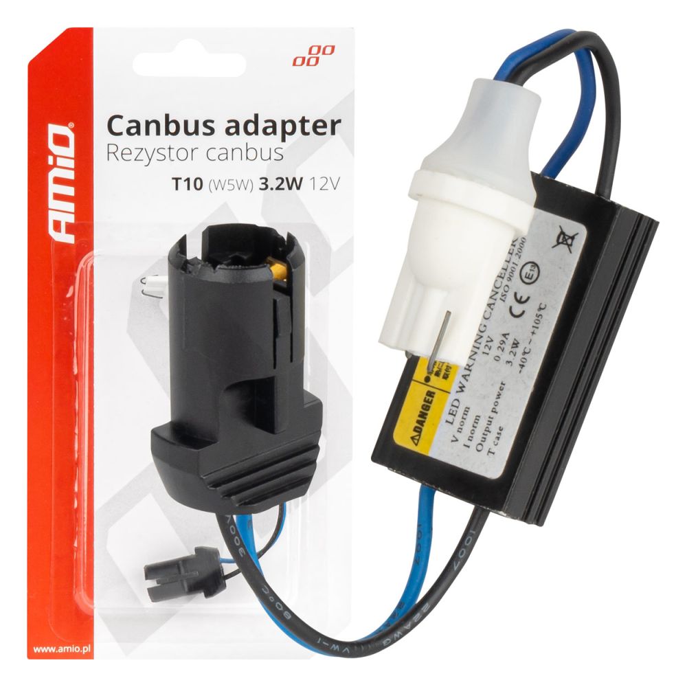 Amio - ΑΝΤΙΣΤΑΣΗ ΓΙΑ ΛΑΜΠΑΚΙΑ LED T10 W5W 12V 3.2W - 1 τεμ. (04087/AM)