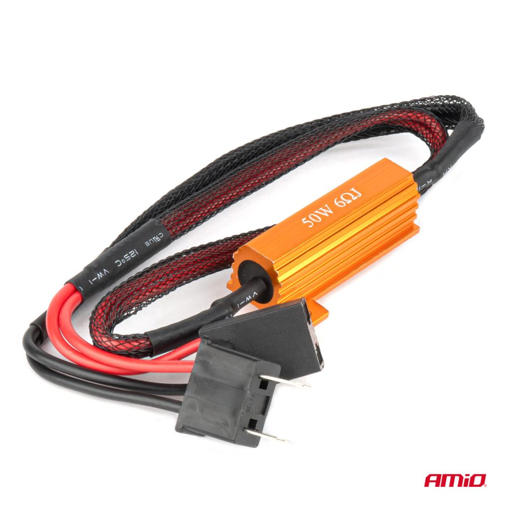 Amio - ΑΝΤΙΣΤΑΣΗ ΓΙΑ ΛΑΜΠΕΣ LED H7 12V 50W 6Ω (ΑΝΤΙΣΤΑΣΗ-ΨΕΥΤΗΣ-CANCELLER) - 1 τεμ. (04089/AM)