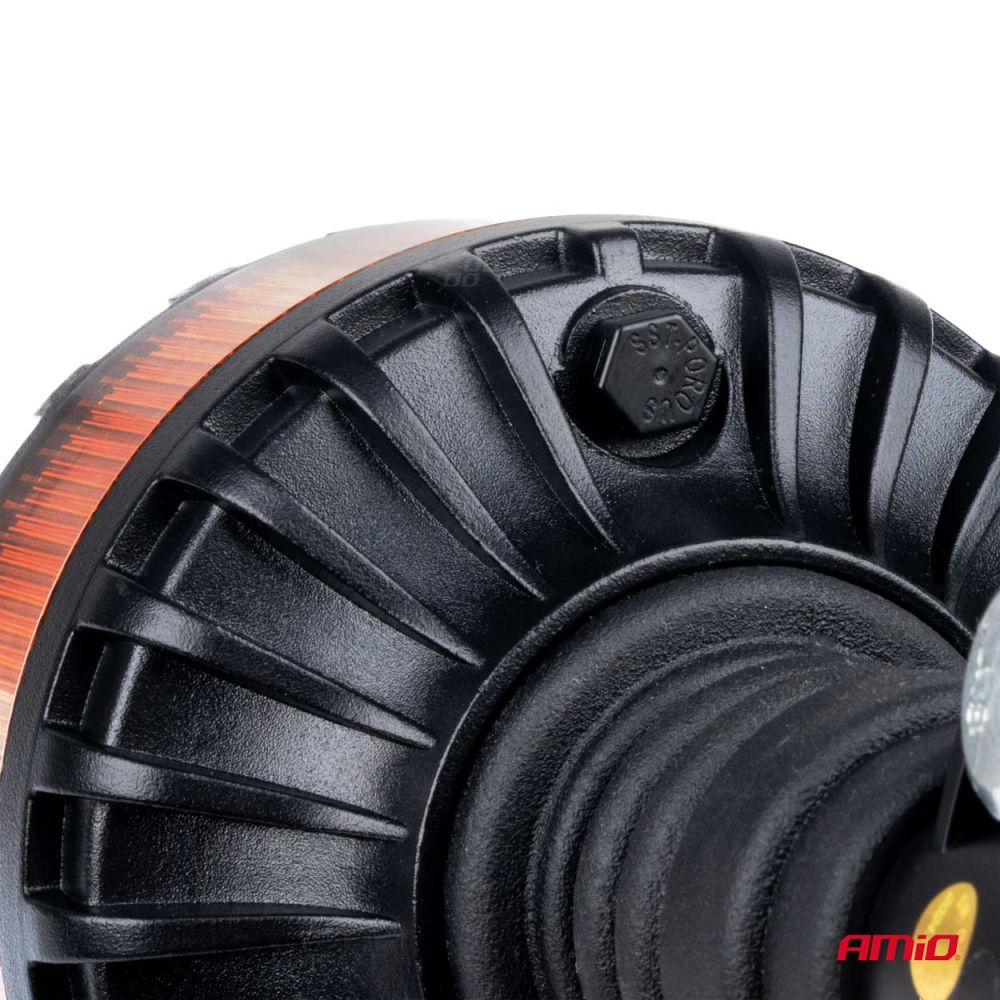 Amio - ΦΑΡΟΣ HEAVY DUTY W28P 12/24V 16LED ΕΛΑΣΤΙΚΟΣ ΒΙΔΩΤΟΣ ΠΟΡΤΟΚΑΛΙ Υ169mm Φ110mm - 1 τεμ. (04104/AM)