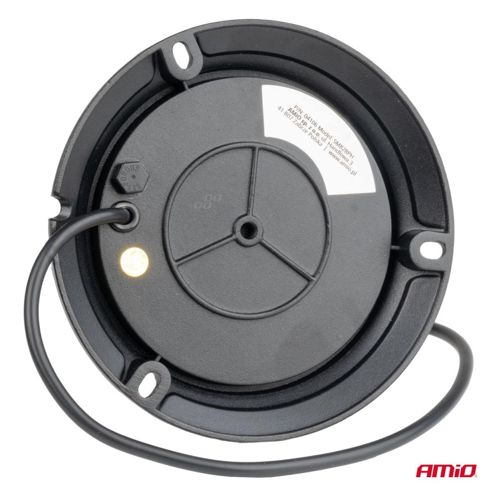 Amio - ΦΑΡΟΣ HEAVY DUTY W28M 12/24V ΠΟΡΤΟΚΑΛΙ 16LED ΜΑΓΝΗΤΙΚΟΣ/ΒΙΔΩΤΟΣ ΜΕ ΦΙΣ ΑΝΑΠΤΗΡΑ Υ89mm Φ110mm - 1 τεμ. (04105/AM)