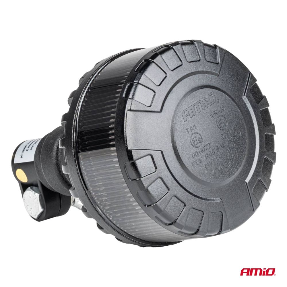 Amio - ΦΑΡΟΣ ΦΙΜΕ HEAVY DUTY W28P 12/24V 16LED ΕΛΑΣΤΙΚΟΣ ΒΙΔΩΤΟΣ ΠΟΡΤΟΚΑΛΙ Υ169mm Φ110mm - 1 τεμ. (04107/AM)