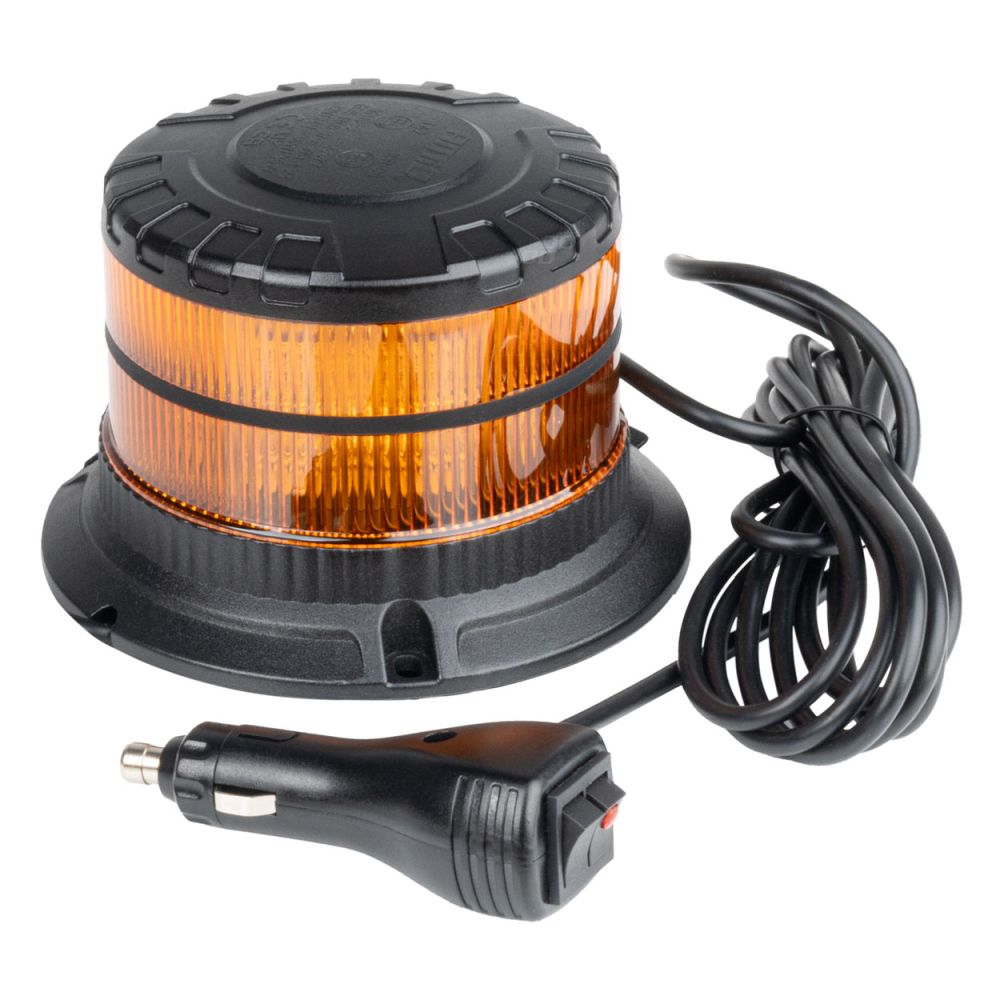 Amio - ΦΑΡΟΣ HEAVY DUTY W29M 12/24V ΠΟΡΤΟΚΑΛΙ 16LED ΜΑΓΝΗΤΙΚΟΣ/ΒΙΔΩΤΟΣ ΜΕ ΦΙΣ ΑΝΑΠΤΗΡΑ Υ103mm Φ110mm - 1 τεμ. (04110/AM)