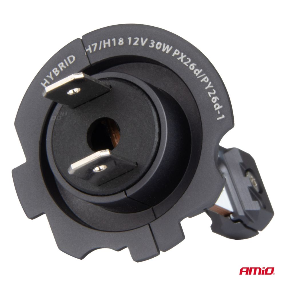 Amio - ΛΑΜΠΕΣ LED H7/H18 12V 60W 6.000K 5.600lm +400% LED CAN-BUS HYBRID SERIES - 2 ΤΕΜ. (04115/AM)
