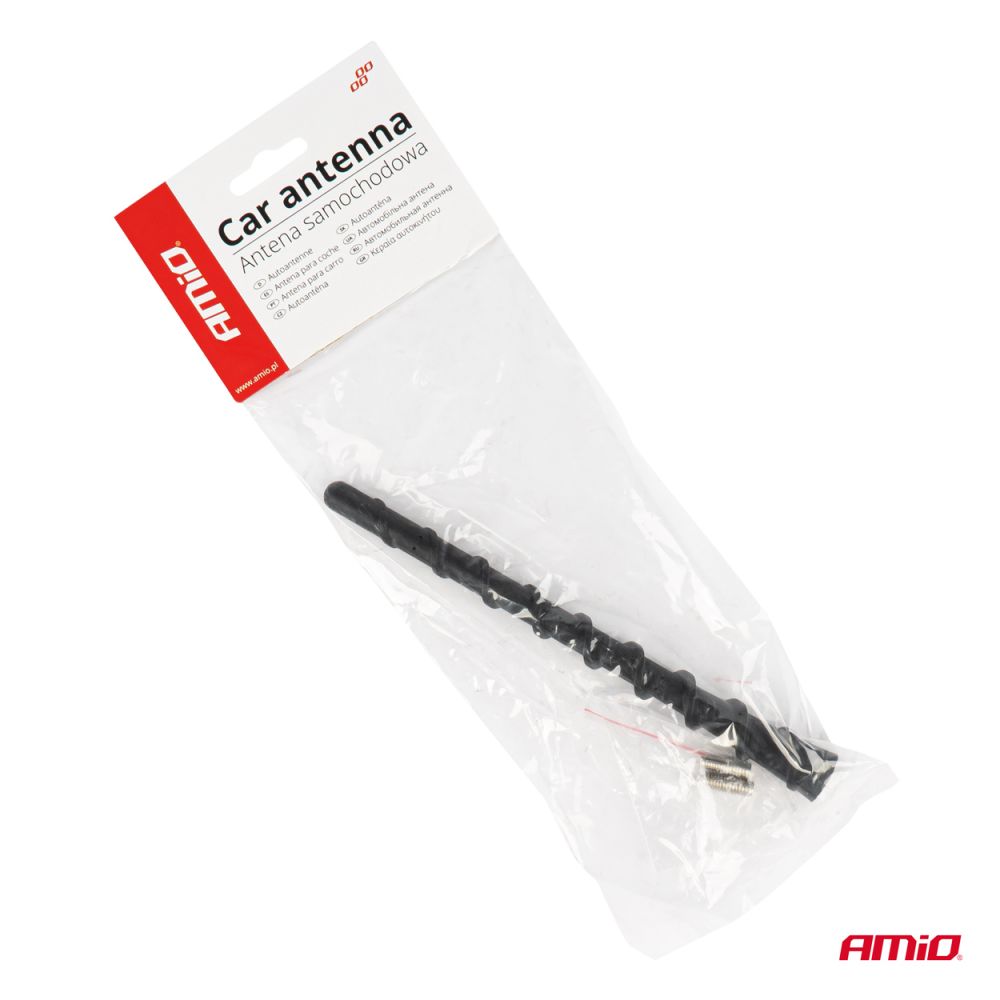 Amio - ΚΕΡΑΙΑ ΟΡΟΦΗΣ ANTM10 18cm ΜΕ 2 ΑΝΤΑΠΤΟΡΕΣ 5-6mm ΜΑΥΡΗ - 1 ΤΕΜ. (04160/AM)