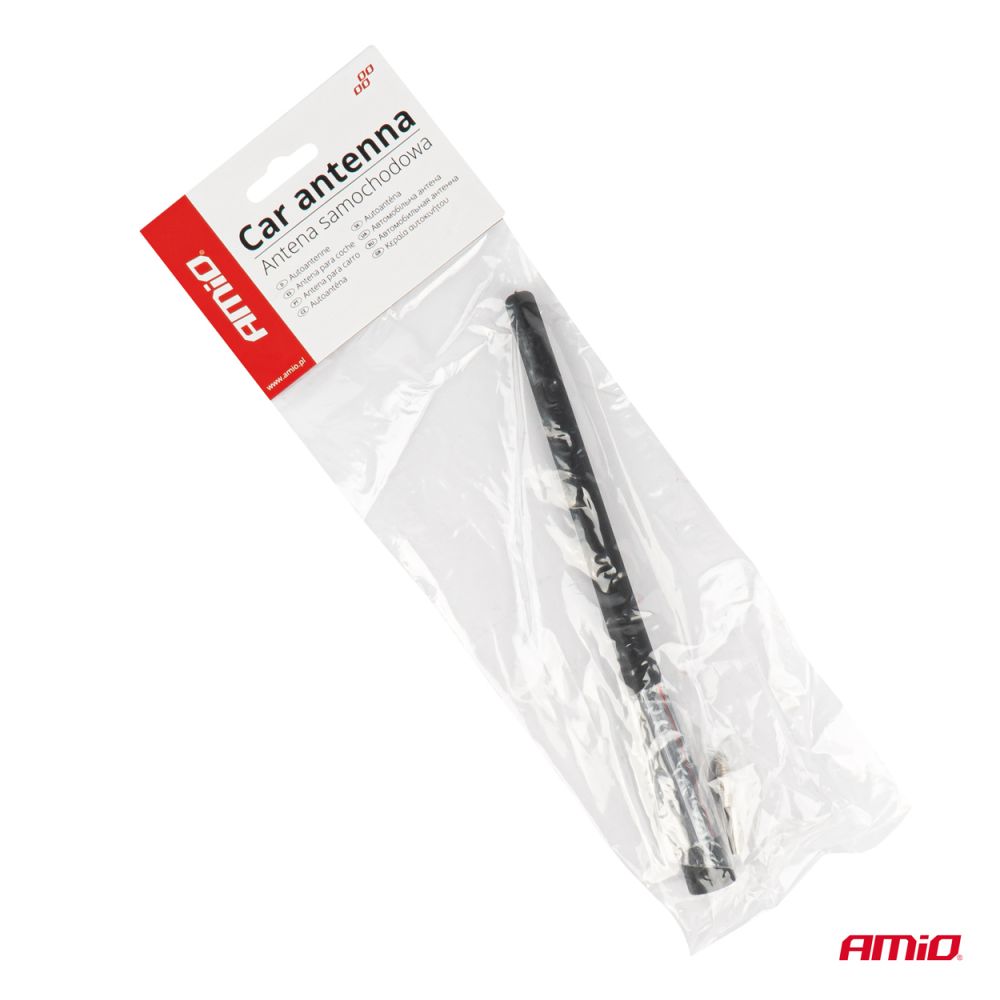 Amio - ΚΕΡΑΙΑ ΟΡΟΦΗΣ ANTM11 20cm ΜΕ 2 ΑΝΤΑΠΤΟΡΕΣ 5-6mm ΜΑΥΡΗ - 1 ΤΕΜ. (04161/AM)