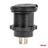 Amio - ΠΡΙΖΑ ΜΕ 2 ΘΥΡΕΣ USB ΚΑΙ ΚΑΠΑΚΙ ΜΑΥΡΗ 12/24V 4.2A ΑΔΙΑΒΡΟΧΗ ΜΕ ΜΠΛΕ LED ΦΩΣ ΕΝΔΕΙΞΗΣ - 1 ΤΕΜ. (04217/AM)