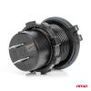 Amio - ΠΡΙΖΑ ΜΕ 2 ΘΥΡΕΣ USB ΚΑΙ ΚΑΠΑΚΙ 12/24V QUICK CHARGE 3.0 ΑΔΙΑΒΡΟΧΗ ΜΕ ΚΟΚΚΙΝΟ LED ΦΩΣ ΜΑΥΡΗ - 1 τεμ. (04221/AM)