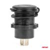 Amio - ΠΡΙΖΑ ΜΕ 2 ΘΥΡΕΣ USB ΚΑΙ ΚΑΠΑΚΙ 12/24V QUICK CHARGE 3.0 ΑΔΙΑΒΡΟΧΗ ΜΕ ΚΟΚΚΙΝΟ LED ΦΩΣ ΜΑΥΡΗ - 1 τεμ. (04221/AM)