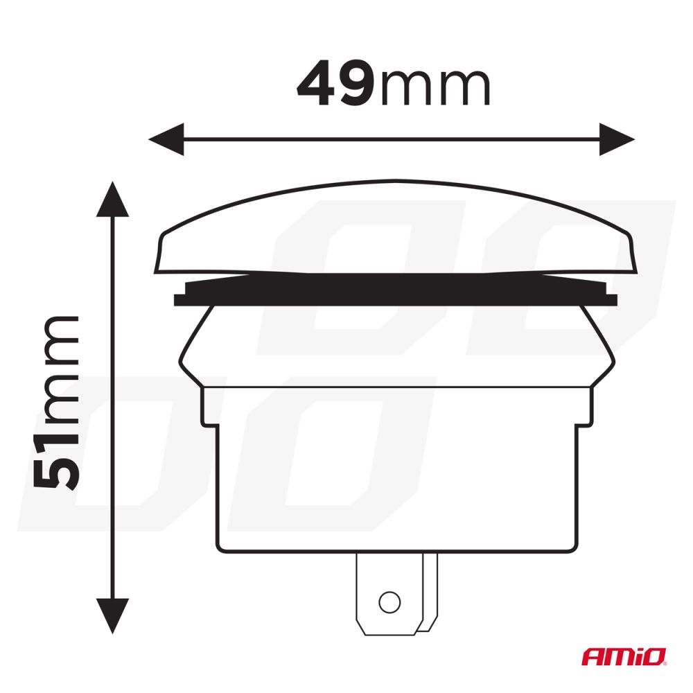 Amio - ΠΡΙΖΑ ΜΕ 2 ΘΥΡΕΣ-USB & USB-C ΚΑΙ ΚΑΠΑΚΙ 12/24V QUICK CHARGE 3.0 ΑΔΙΑΒΡΟΧΗ ΜΑΚΡΟΣΤΕΝΟ ΣΧΗΜΑ ΜΑΥΡΗ - 1 Τεμ. (04229/AM)