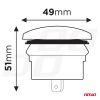 Amio - ΠΡΙΖΑ ΜΕ 2 ΘΥΡΕΣ-USB & USB-C ΚΑΙ ΚΑΠΑΚΙ 12/24V QUICK CHARGE 3.0 ΑΔΙΑΒΡΟΧΗ ΜΑΚΡΟΣΤΕΝΟ ΣΧΗΜΑ ΜΑΥΡΗ - 1 Τεμ. (04229/AM)