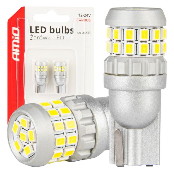 ΠΡΟΣΦΟΡΑ ΛΑΜΠΑΚΙΑ T10 W5W 12V/24V LED CAN-BUS 30xSMD 2016 ΛΕΥΚΟ 5500K ΑΜΙΟ - 2 ΤΕΜ.